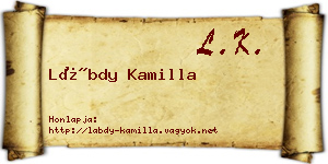 Lábdy Kamilla névjegykártya